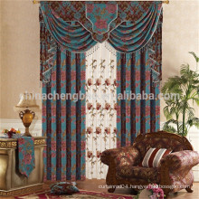 Motorized chenille jacquard ready made curtains for living room